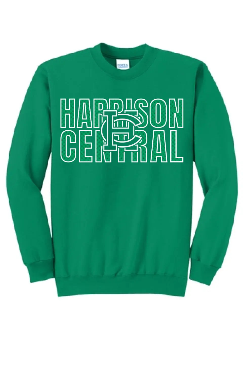 St. Patrick's Day School Logo- Harrison Central Core Fleece Crewneck Sweatshirt