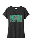 St. Patrick's Day School Logo- Harrison Central Ladies Tri-Blend V-Neck Tee