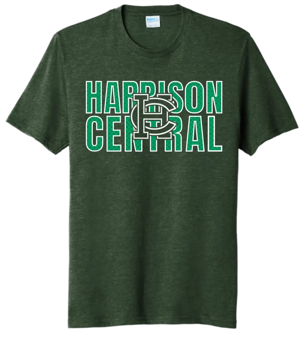 St. Patrick's Day School Logo- Harrison Central Tri-Blend Tee