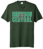 St. Patrick's Day School Logo- Harrison Central Tri-Blend Tee