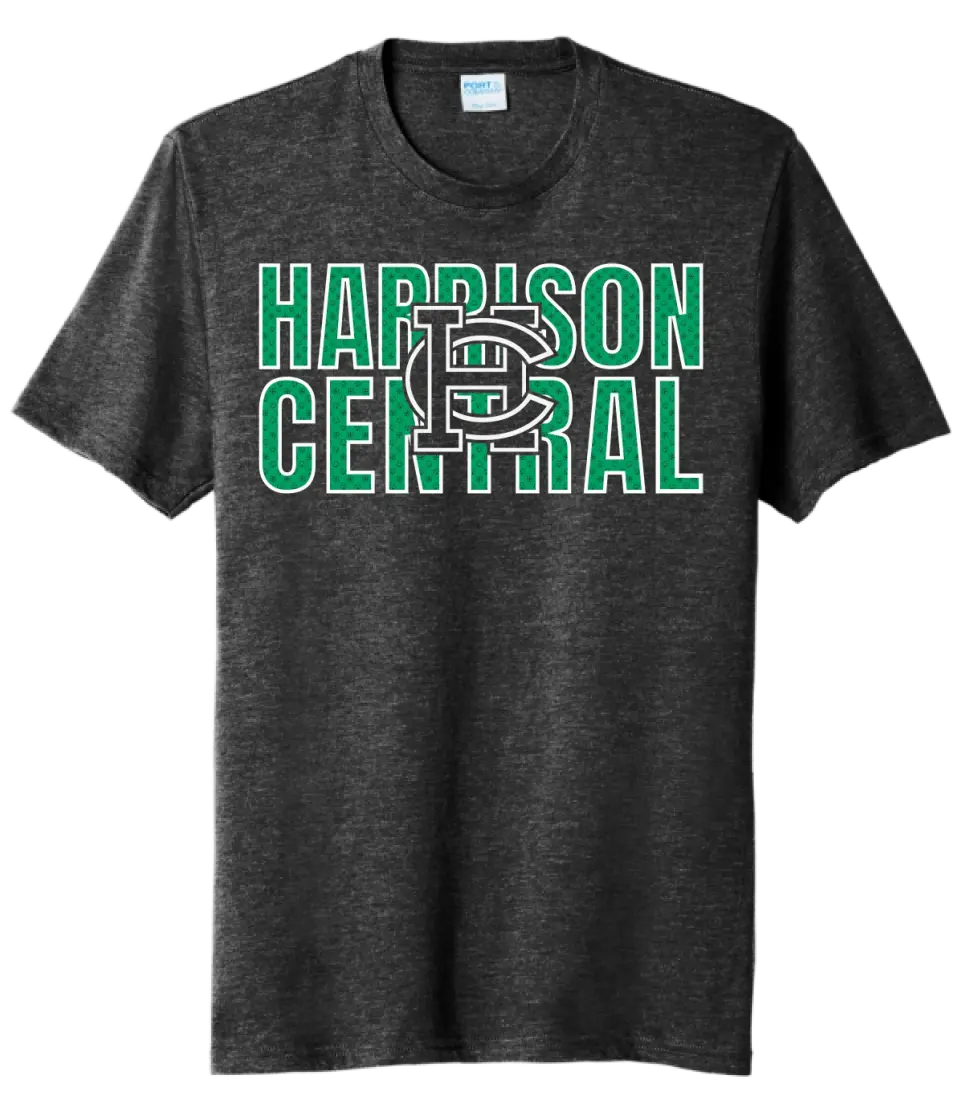 St. Patrick's Day School Logo- Harrison Central Tri-Blend Tee