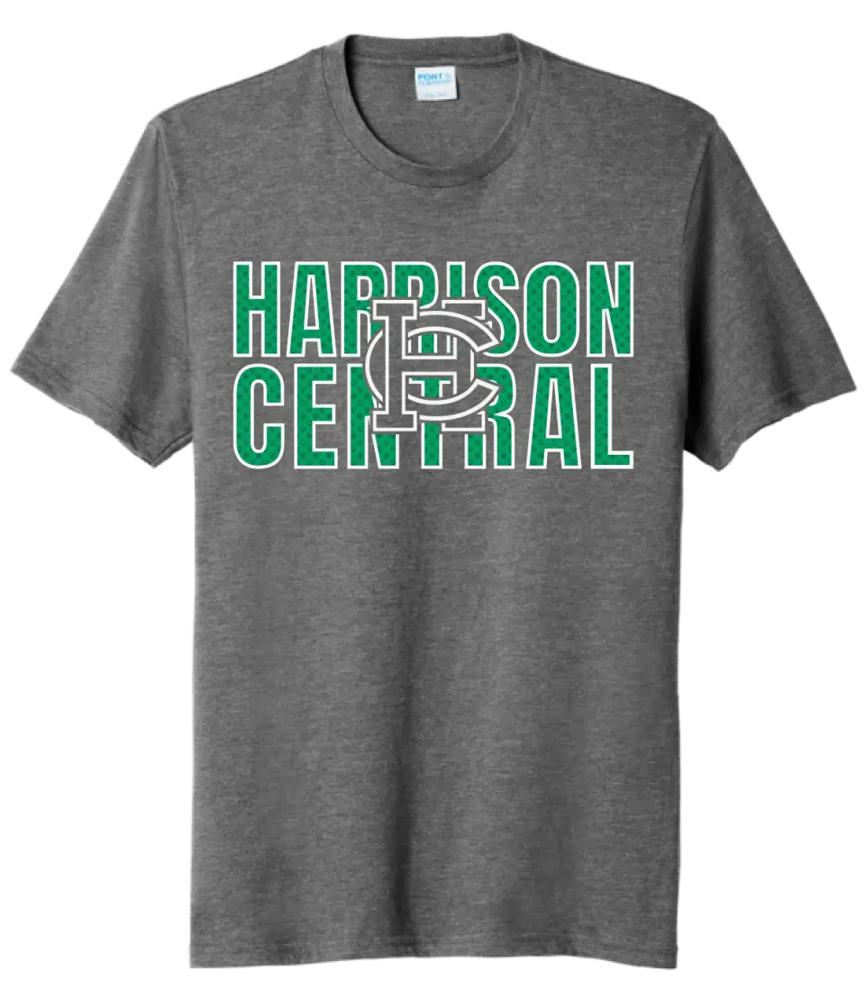St. Patrick's Day School Logo- Harrison Central Tri-Blend Tee