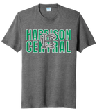 St. Patrick's Day School Logo- Harrison Central Tri-Blend Tee