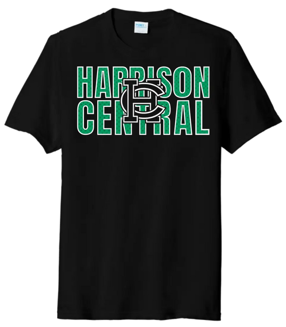 St. Patrick's Day School Logo- Harrison Central Tri-Blend Tee