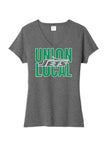 St. Patrick's Day School Logo- Union Local Ladies Tri-Blend V-Neck Tee