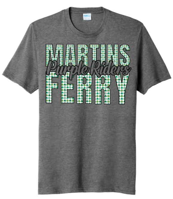 St. Patrick's Day- Martins Ferry Tri-Blend Tee