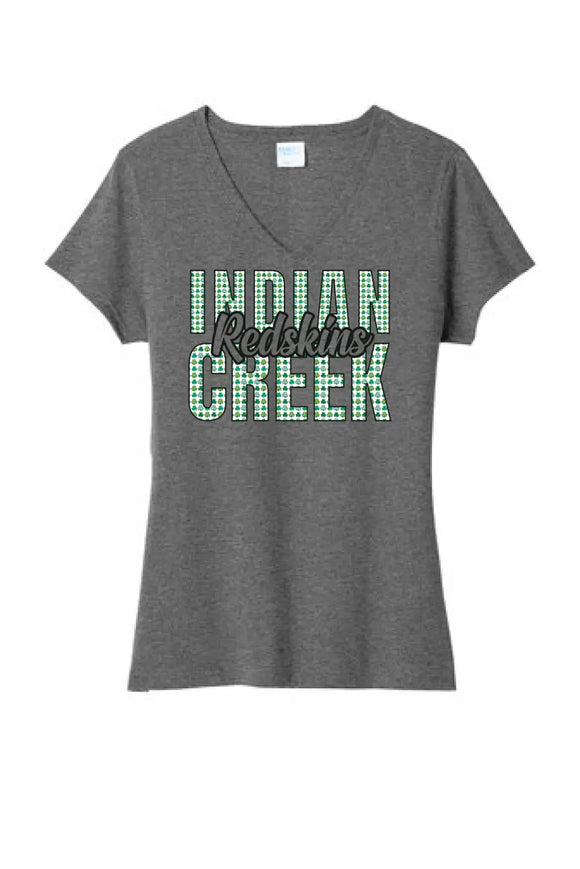 St. Patrick's Day- Indian Creek Ladies Tri-Blend V-Neck Tee