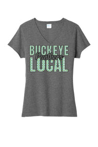 St. Patrick's Day- Buckeye Local Ladies Tri-Blend V-Neck Tee