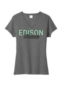 St. Patrick's Day- Edison Ladies Tri-Blend V-Neck Tee