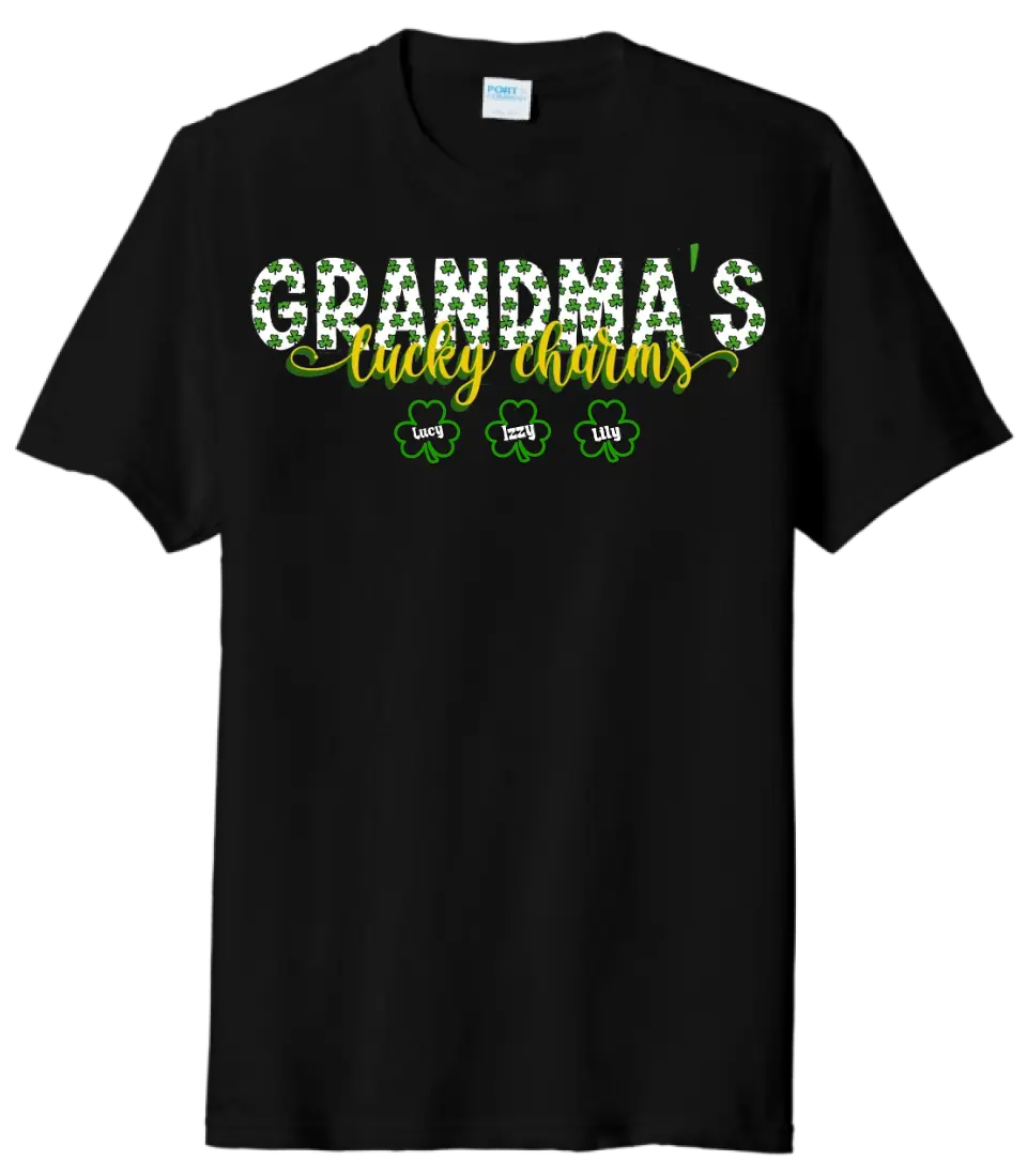 Grandma's Lucky Charms CUSTOM TEXT Tri-Blend Tee