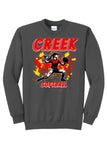 Softball Throw- Red and Gold CUSTOM TEXT Core Fleece Crewneck Sweatshirt