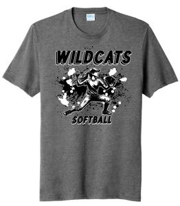 Softball Throw- Black and White CUSTOM TEXT Tri-Blend Tee