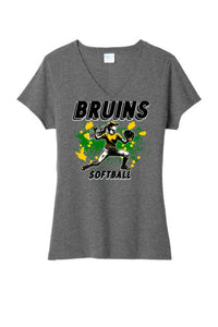 Softball Throw- Gold and Green CUSTOM TEXT Tri-Blend Tee