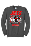 Softball Throw- Red and White CUSTOM TEXT Core Fleece Crewneck Sweatshirt