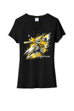 Baseball Slugger- Gold CUSTOM TEXT Tri-Blend Tee