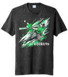 Baseball Slugger- Light Green CUSTOM TEXT Tri-Blend Tee