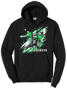 Baseball Slugger- Light Green CUSTOM TEXT Core Fleece Crewneck Sweatshirt