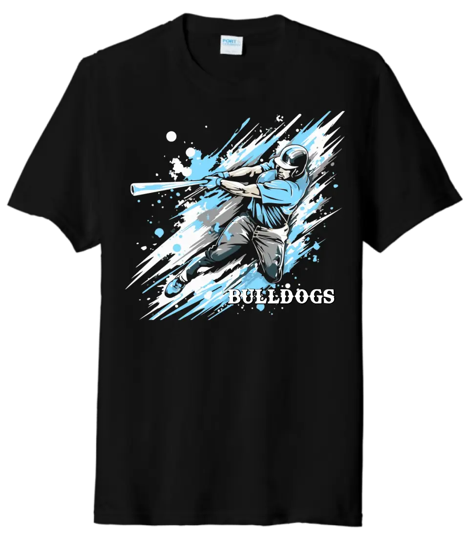 Baseball Slugger- Light Blue CUSTOM TEXT Tri-Blend Tee