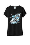 Baseball Slugger- Light Blue CUSTOM TEXT Tri-Blend Tee