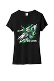 Baseball Slugger- Dark Green CUSTOM TEXT Tri-Blend Tee