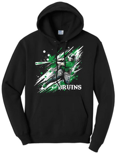 Baseball Slugger- Dark Green CUSTOM TEXT Core Fleece Crewneck Sweatshirt