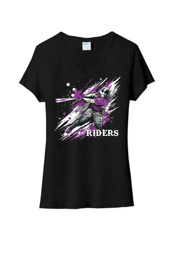 Baseball Slugger- Purple CUSTOM TEXT Tri-Blend Tee