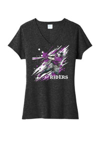 Baseball Slugger- Purple CUSTOM TEXT Tri-Blend Tee