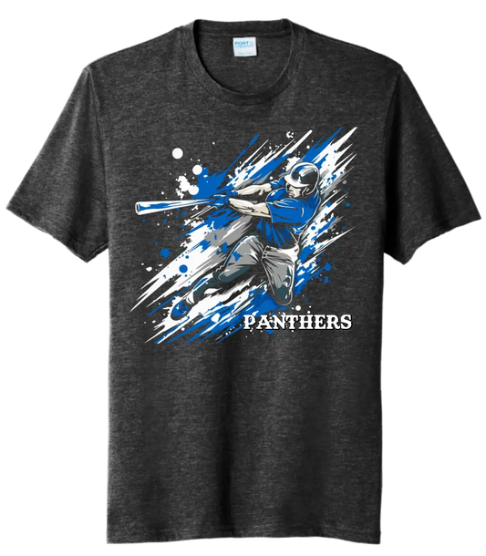 Baseball Slugger- Navy CUSTOM TEXT Tri-Blend Tee