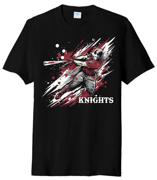 Baseball Slugger- Maroon CUSTOM TEXT Tri-Blend Tee