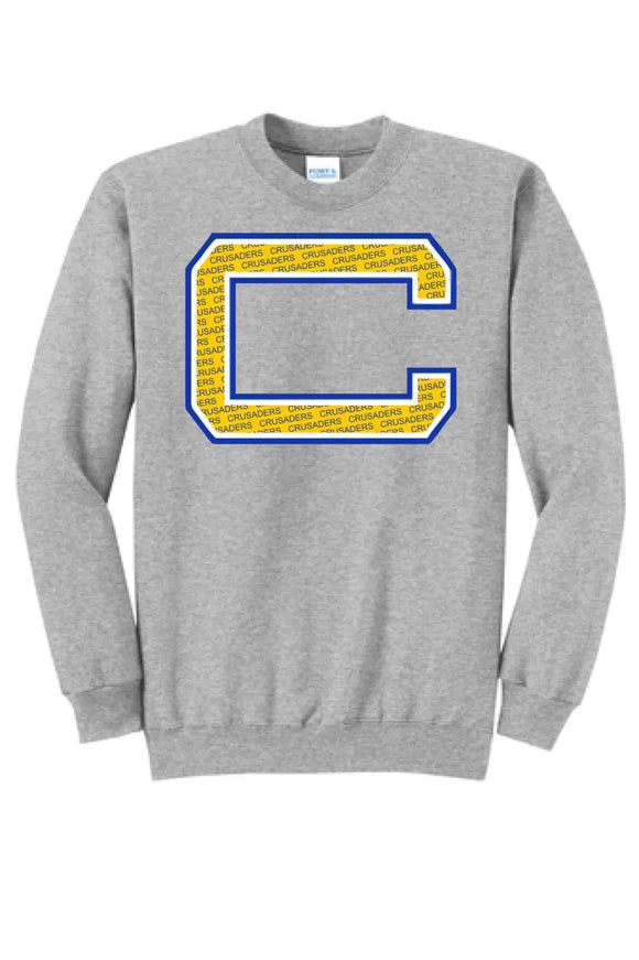 Steubenville Catholic Central C Filled Core Fleece Crewneck Sweatshirt