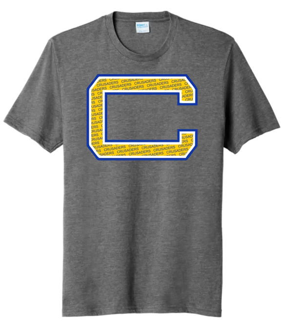 Steubenville Catholic Central C Filled Tri-Blend Tee