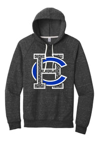 Harrison Central HC Filled Jerzees Snow Heather French Terry Raglan Hoodie