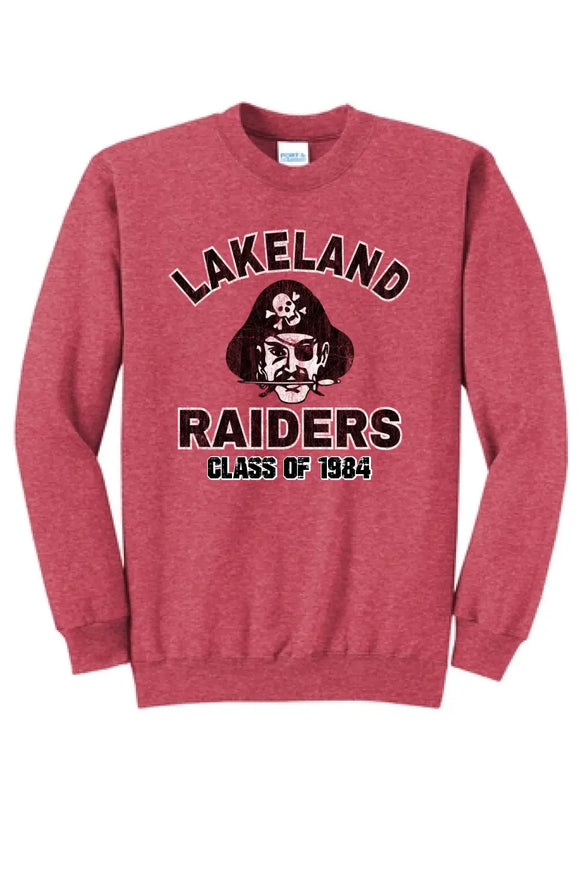 Lakeland Raiders Custom Graduation Core Fleece Crewneck Sweatshirt