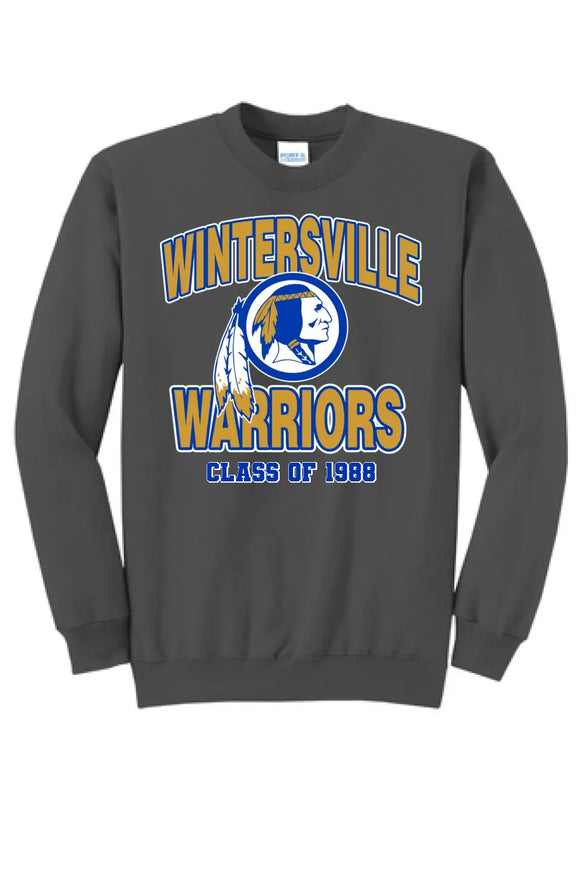 Wintersville Warriors Custom Graduation Year Core Fleece Crewneck Sweatshirt