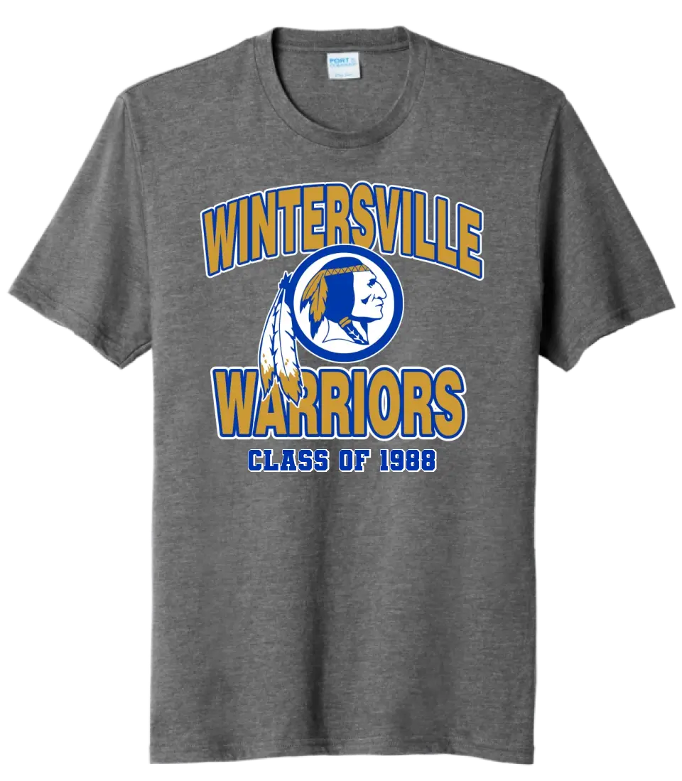 Wintersville Warriors Custom Graduation Year Tri-Blend Tee