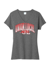 Union Local 2023 05 Distressed Ladies Tri-Blend V-Neck Tee