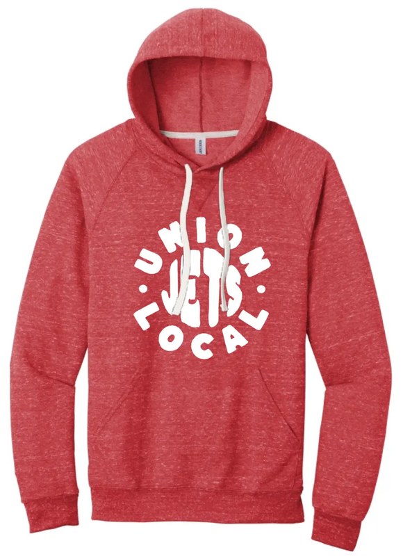 Union Local 2023 04 Jerzees Snow Heather French Terry Raglan Hoodie