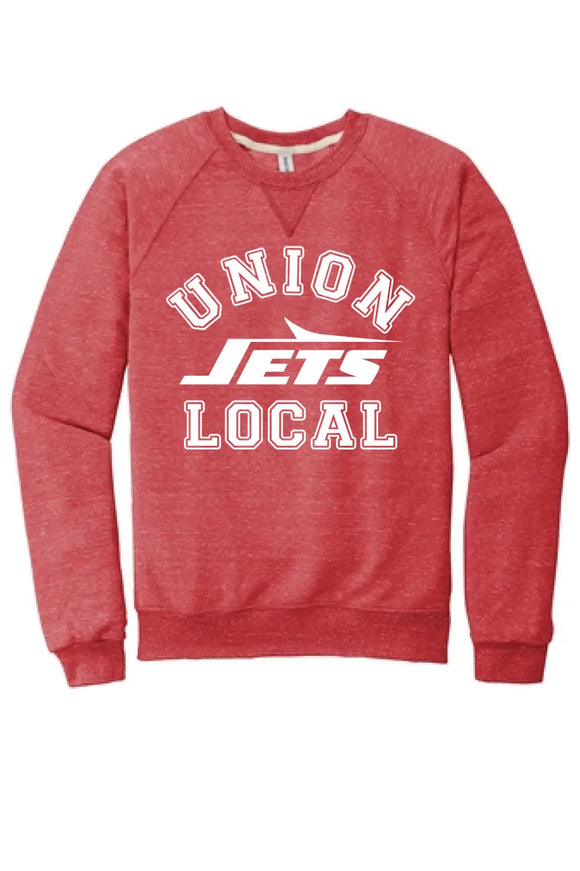 Union Local 2023 02 Jerzees Snow Heather French Terry Raglan Crew