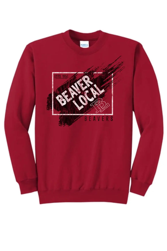 Beaver Local 2023-17 Distressed Fleece Crewneck Sweatshirt