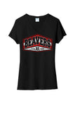 Beaver Local 2023-15 Distressed Ladies Tri-Blend V-Neck Tee