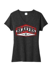 Beaver Local 2023-14 Ladies Tri-Blend V-Neck Tee