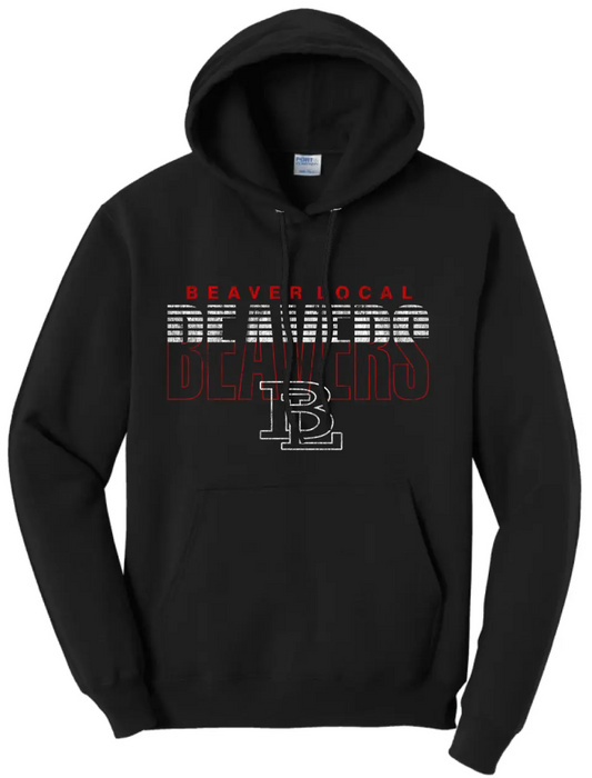 Beaver Local 2023-11 Distressed Core Fleece Pullover Hooded Sweatshirt