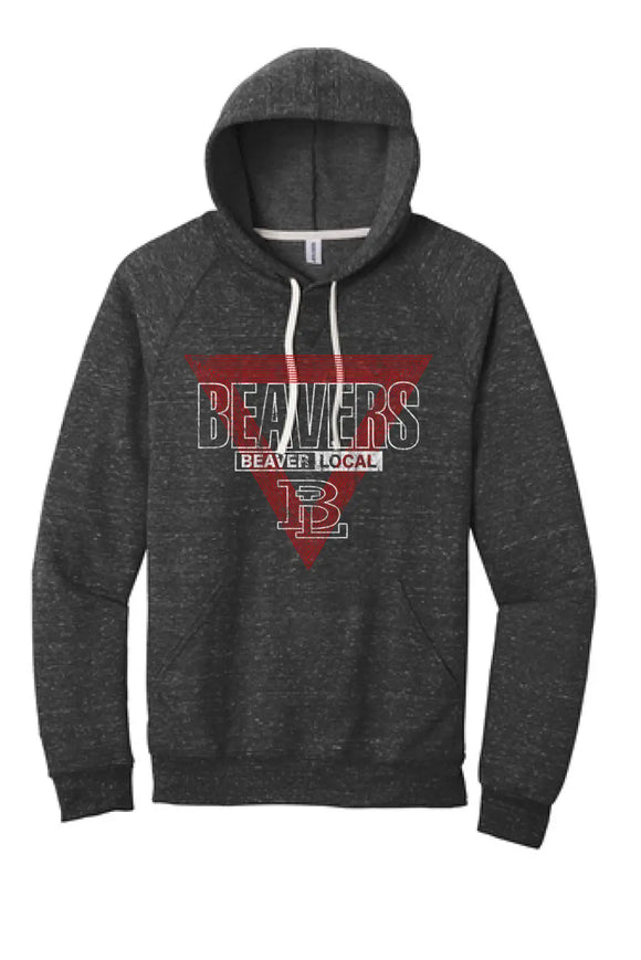 Beaver Local 2023-09 Distressed Jerzees Snow Heather French Terry Hoodie