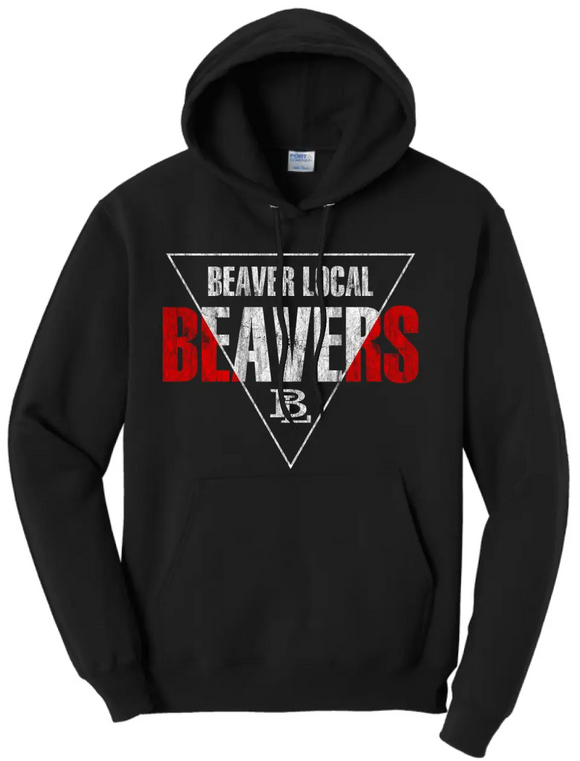 Beaver Local 2023-07 Distressed Core Fleece Pullover Hooded Sweatshirt