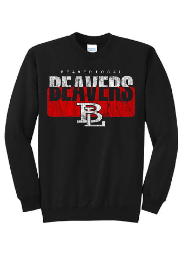 Beaver Local 2023-05 Distressed Fleece Crewneck Sweatshirt