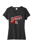 Beaver Local 2023-03 Distressed Ladies Tri-Blend V-Neck Tee