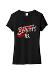 Beaver Local 2023-03 Distressed Ladies Tri-Blend V-Neck Tee