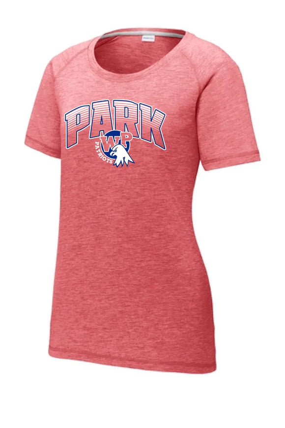 Wheeling Park 2023- 11 Ladies PosiCharge Tri-Blend Wicking Scoop Neck Raglan Tee