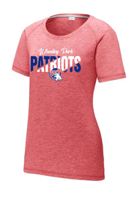 Wheeling Park 2023- 09 Ladies PosiCharge Tri-Blend Wicking Scoop Neck Raglan Tee