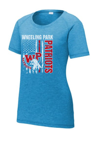 Wheeling Park 2023- 08 Ladies PosiCharge Tri-Blend Wicking Scoop Neck Raglan Tee